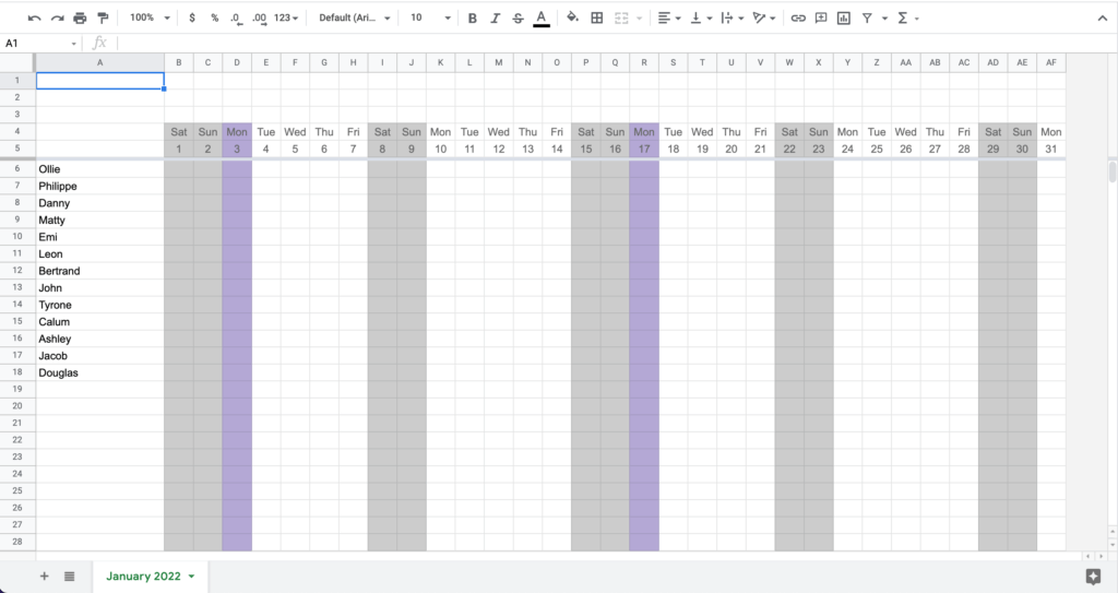 How To Set Up A Pto Tracker In Google Sheets Flamingo